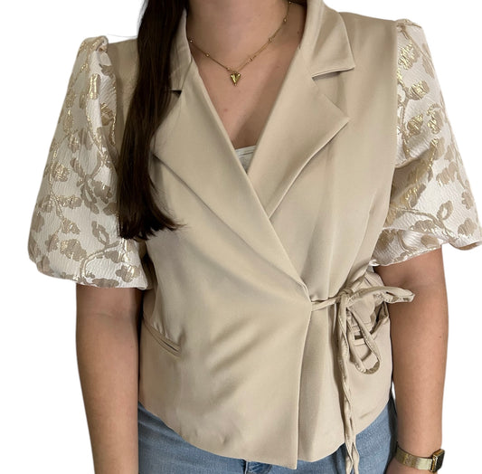 Blazer Flower - Beige