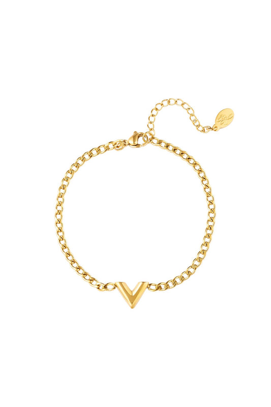 Armband V - Goud